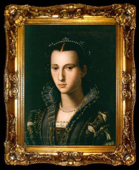 framed  ALLORI Alessandro Portrait of a Florentine Lady, ta009-2